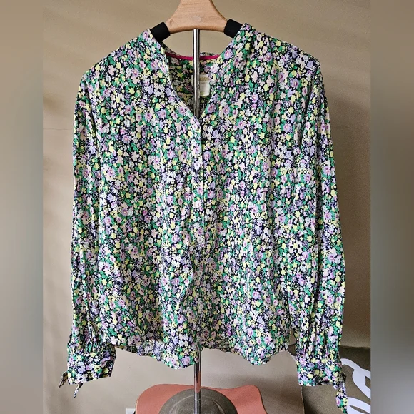 NWT- Maeve Anthropologie - Ashleigh Puff Sleeve Blouse - Size M - Picture 2 of 11